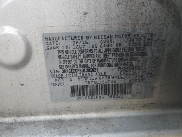 Photo 10 from auction – 2016 NISSAN VERSA NOTE with VIN 3N1CE2CP8GL385021
