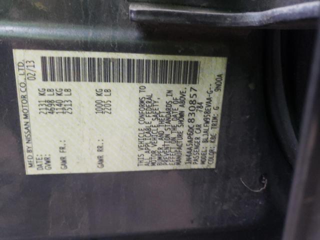 NISSAN MAXIMA S 2013 with VIN 1N4AA5AP6DC830857 - Photo from auction