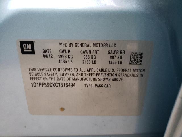 Photo 10 from auction – 2012 CHEVROLET CRUZE LT with VIN 1G1PF5SCXC7316494