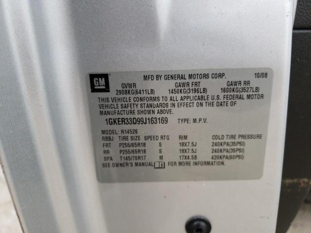 Photo 10 from auction – 2009 GMC ACADIA SLT with VIN 1GKER33D99J163169