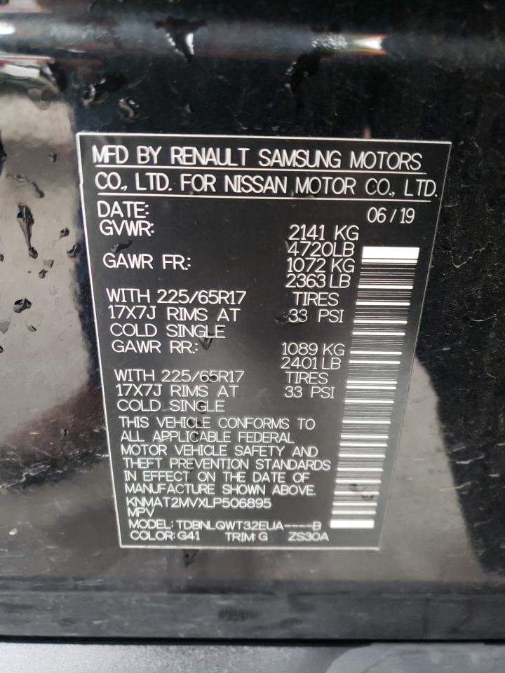 Photo 10 from auction – 2020 NISSAN ROGUE S with VIN KNMAT2MVXLP506895