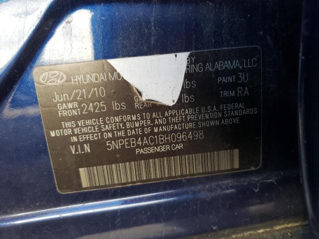 Photo 10 from auction – 2011 HYUNDAI SONATA GLS with VIN 5NPEB4AC1BH096498