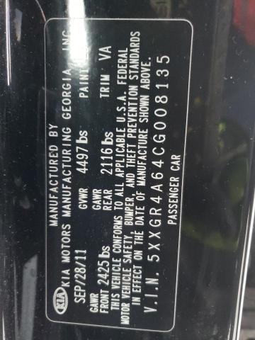 Foto 10 de la subasta – 2012 KIA OPTIMA SX con VIN 5XXGR4A64CG008135