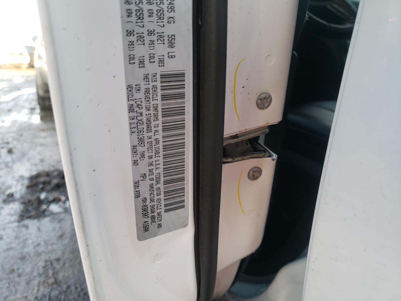 Photo 10 from auction – 2020 JEEP CHEROKEE L with VIN 1C4PJMLX2LD613097