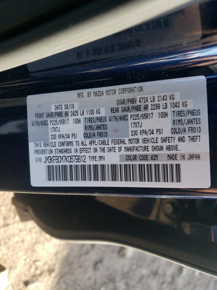 Photo 10 from auction – 2019 MAZDA CX-5 TOURI with VIN JM3KFBCM7K0679812