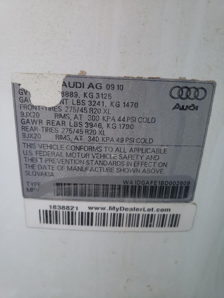 Photo 10 from auction – 2011 AUDI Q7 PRESTIG with VIN WA1DGAFE1BD002609