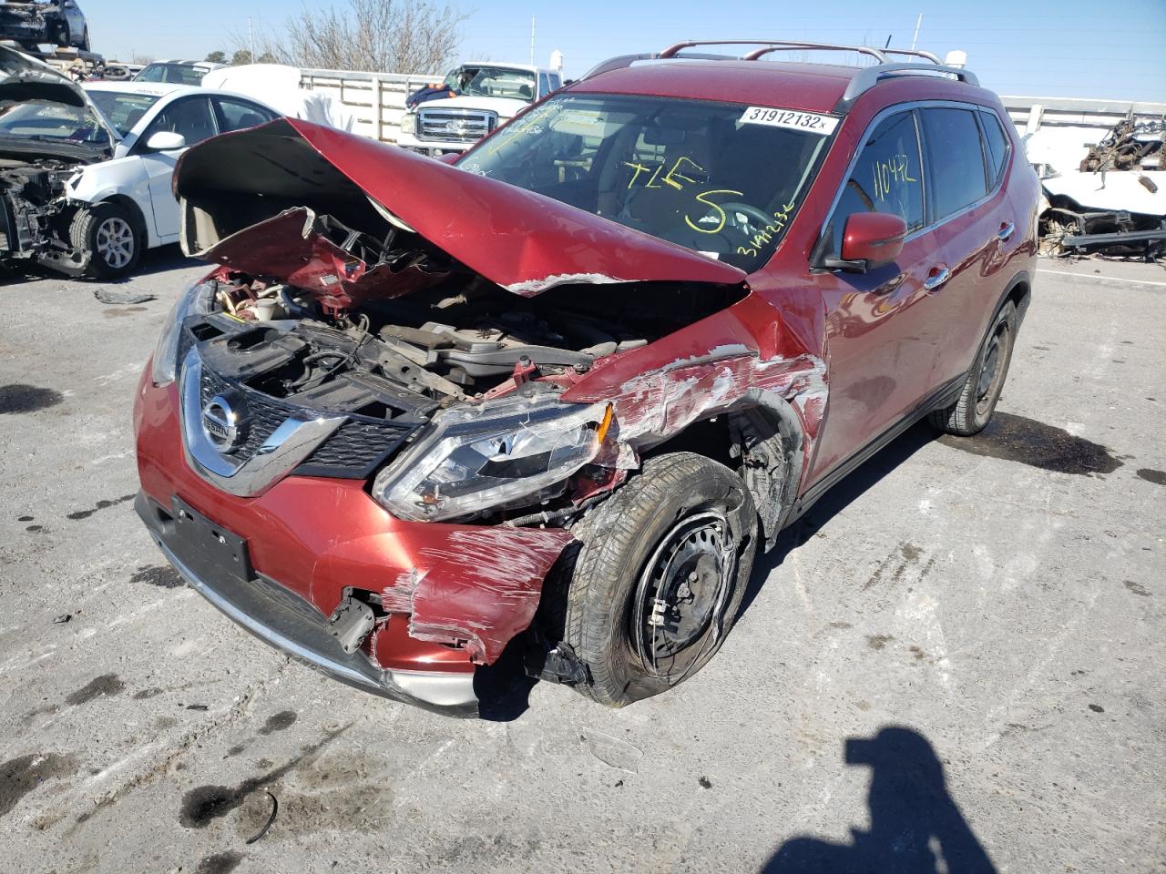 Photo 2 from auction – 2016 NISSAN ROGUE S with VIN KNMAT2MT3GP635436