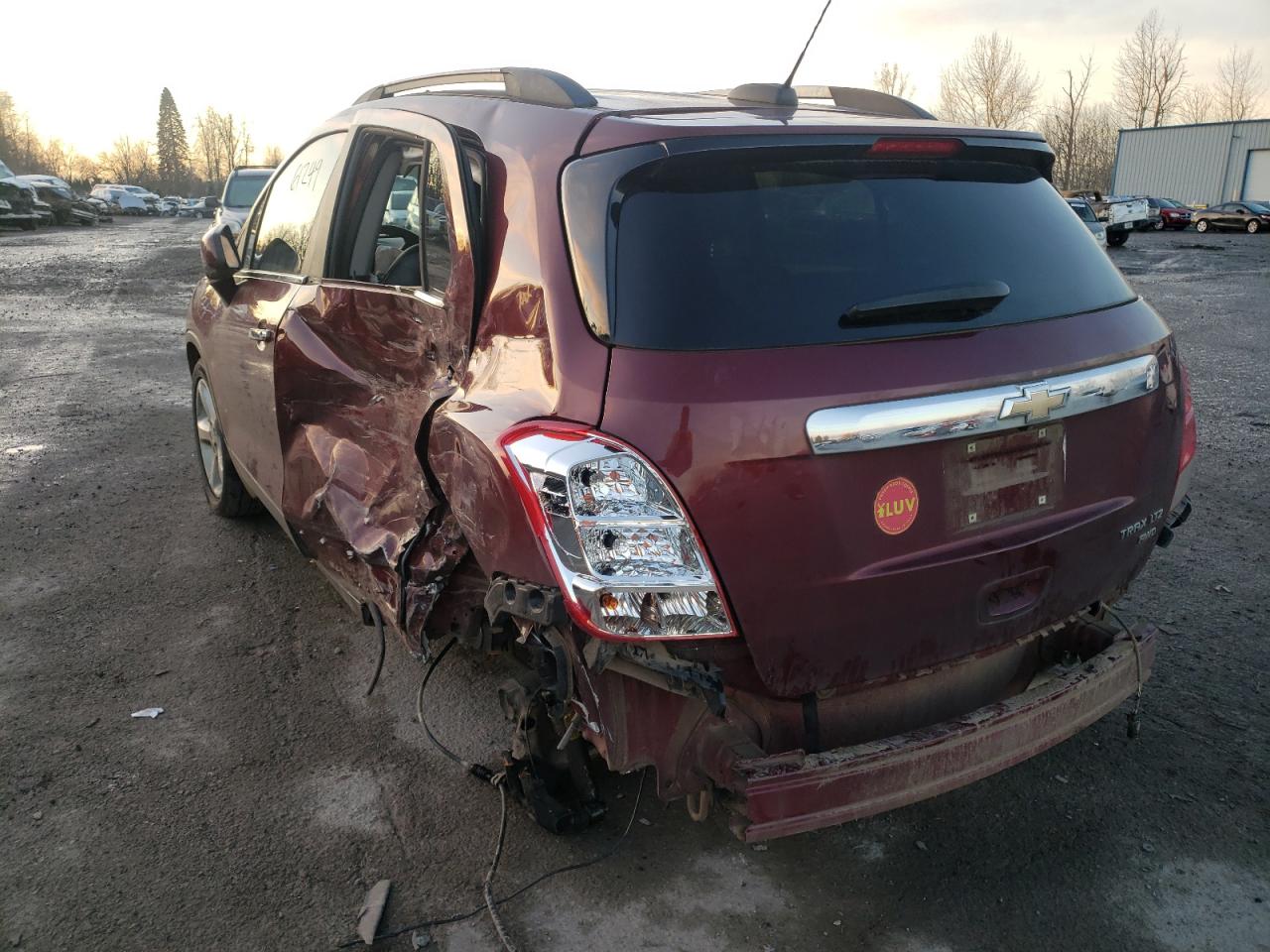Photo 3 from auction – 2016 CHEVROLET TRAX LTZ with VIN 3GNCJRSB4GL245224