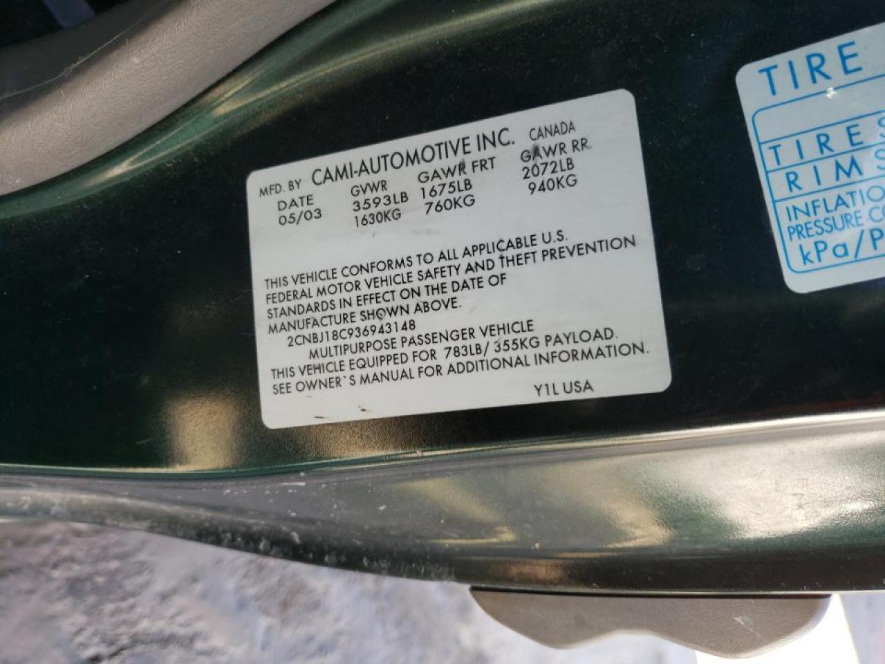 Photo 10 from auction – 2003 CHEVROLET TRACKER with VIN 2CNBJ18C936943148