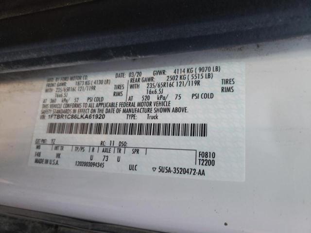 Photo 10 from auction – 2020 FORD TRANSIT T- with VIN 1FTBR1C86LKA61920