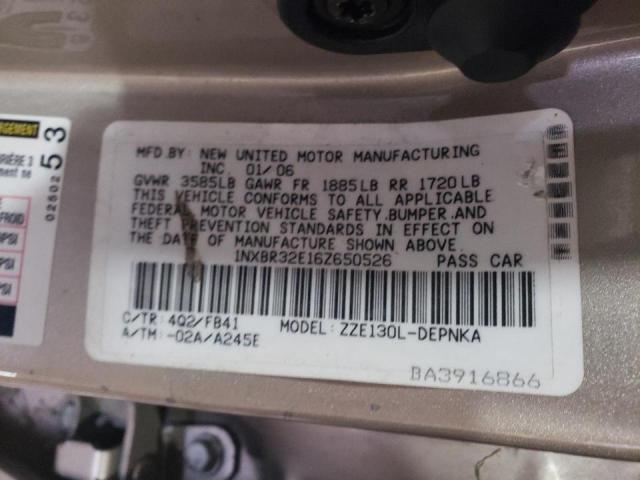 Photo 10 from auction – 2006 TOYOTA COROLLA CE with VIN 1NXBR32E16Z650526