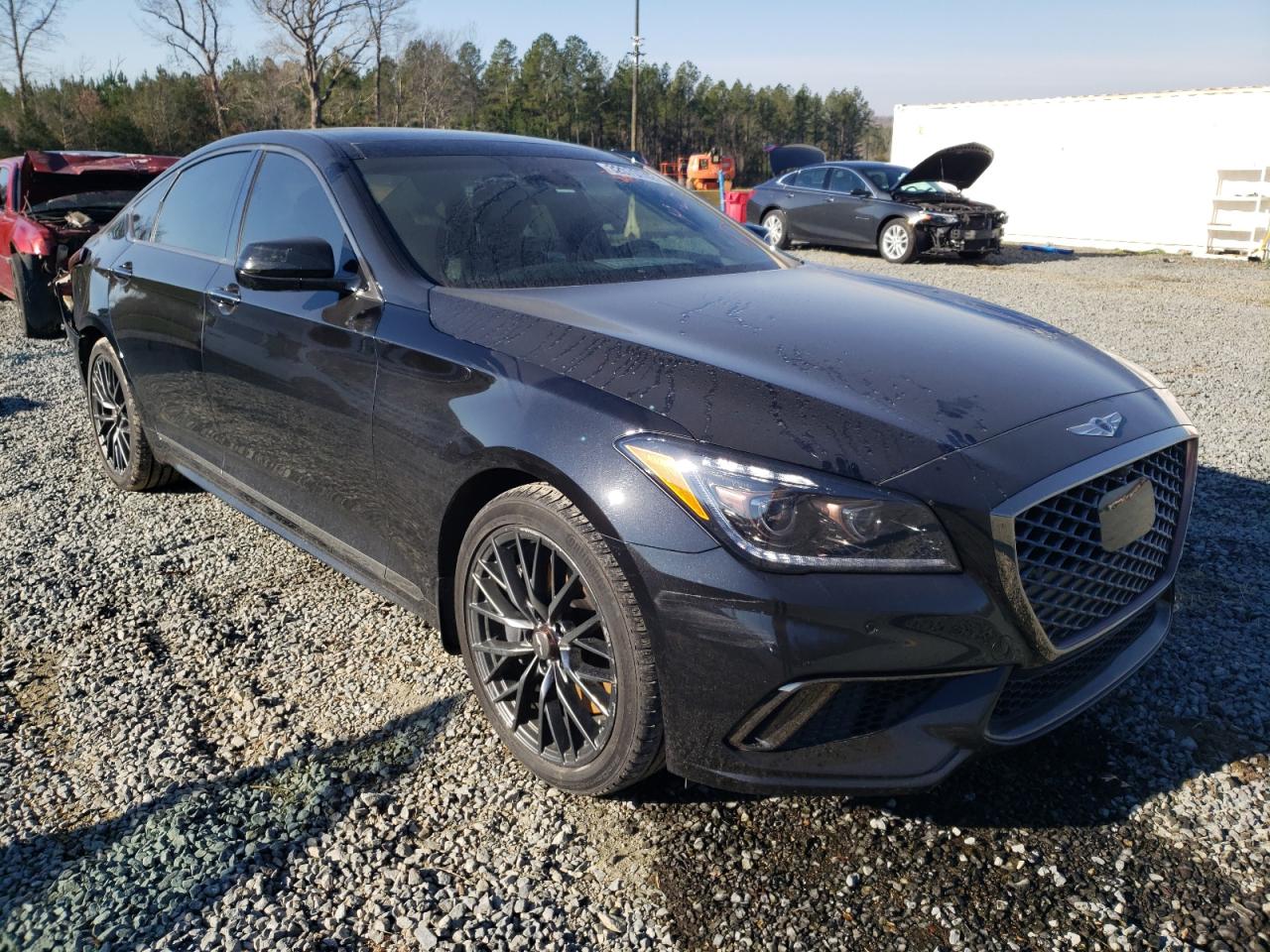 GENESIS G80 BASE 2019 with VIN KMHGN4JB2KU300427 - Photo from auction