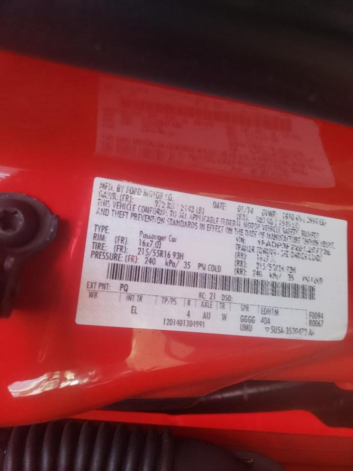 Photo 10 from auction – 2014 FORD FOCUS SE with VIN 1FADP3F22EL257728