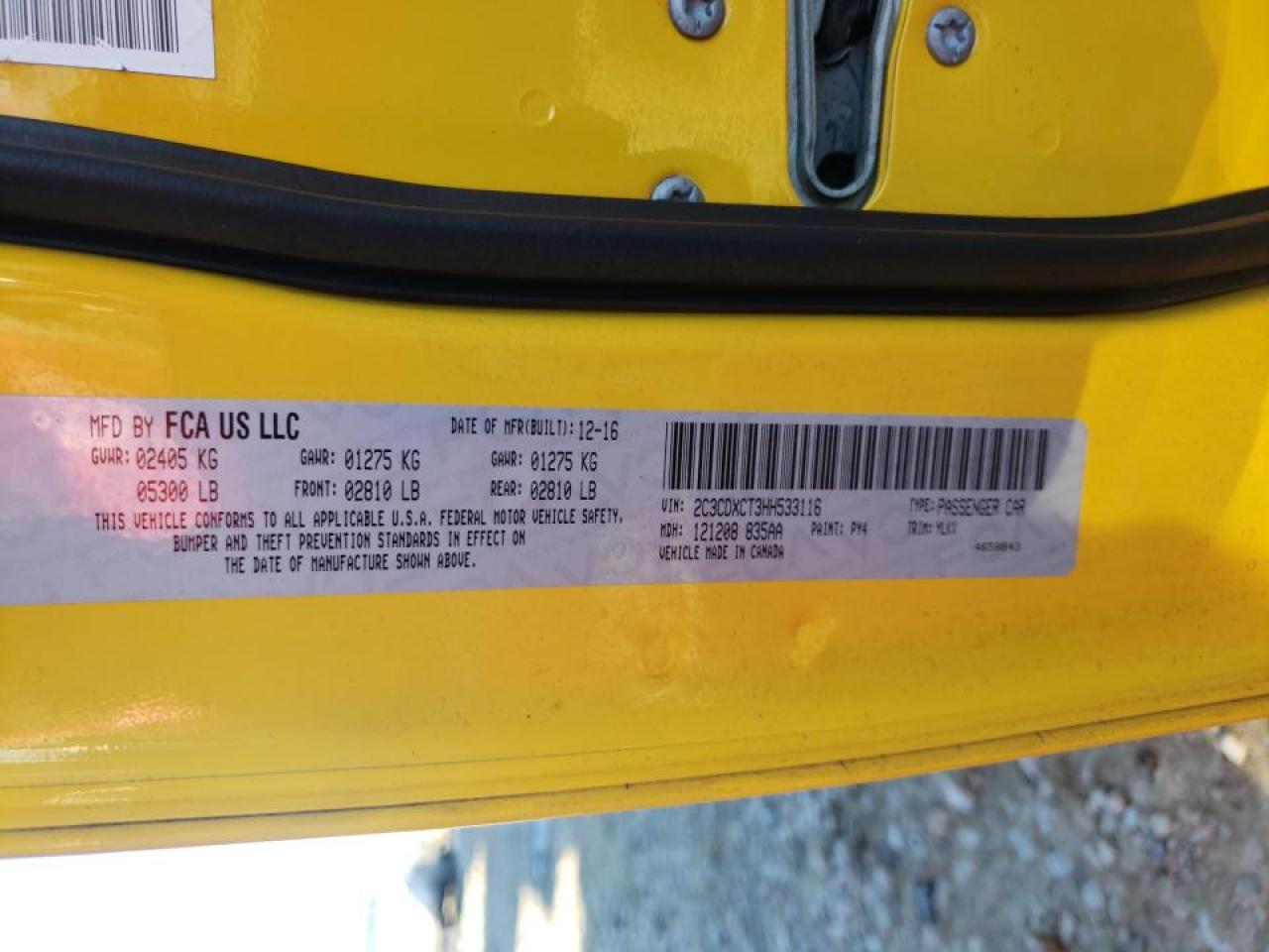 Photo 10 from auction – 2017 DODGE CHARGER R/ with VIN 2C3CDXCT3HH533116