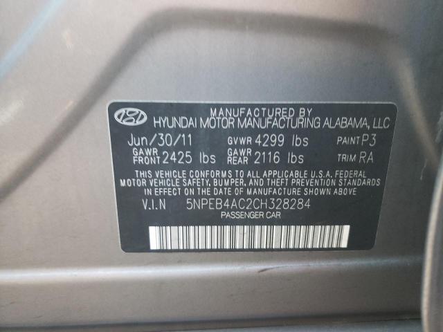 Photo 10 from auction – 2012 HYUNDAI SONATA with VIN 5NPEB4AC2CH328284