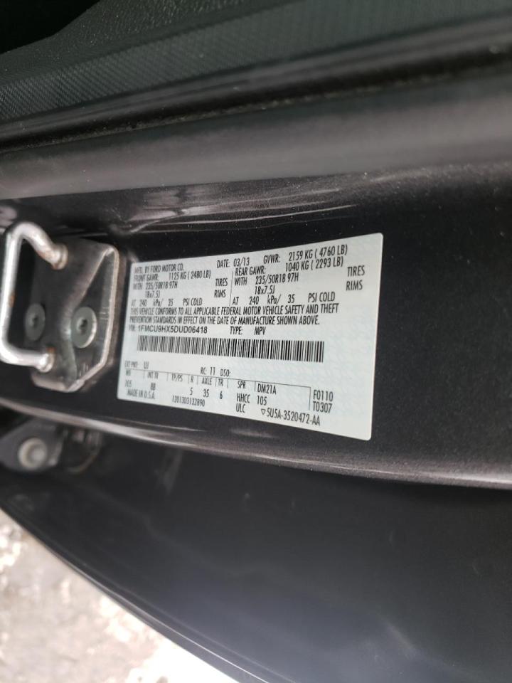 Photo 10 from auction – 2013 FORD ESCAPE SEL with VIN 1FMCU9HX5DUD06418