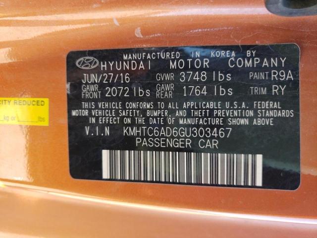 Photo 10 from auction – 2016 HYUNDAI VELOSTER with VIN KMHTC6AD6GU303467