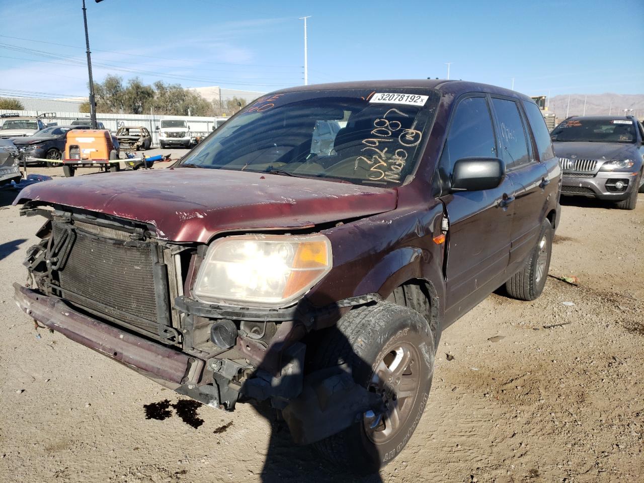 Photo 2 from auction – 2007 HONDA PILOT LX with VIN 2HKYF18137H537799