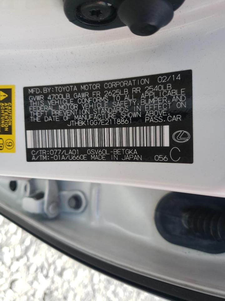 Photo 10 from auction – 2014 LEXUS ES 350 with VIN JTHBK1GG7E2118861