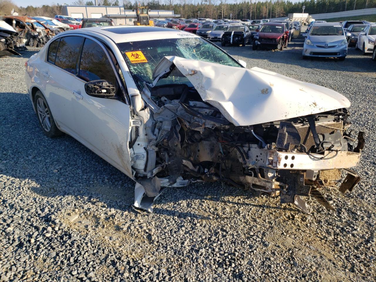 INFINITI G37 BASE 2012 with VIN JN1CV6AP1CM623981 - Photo from auction