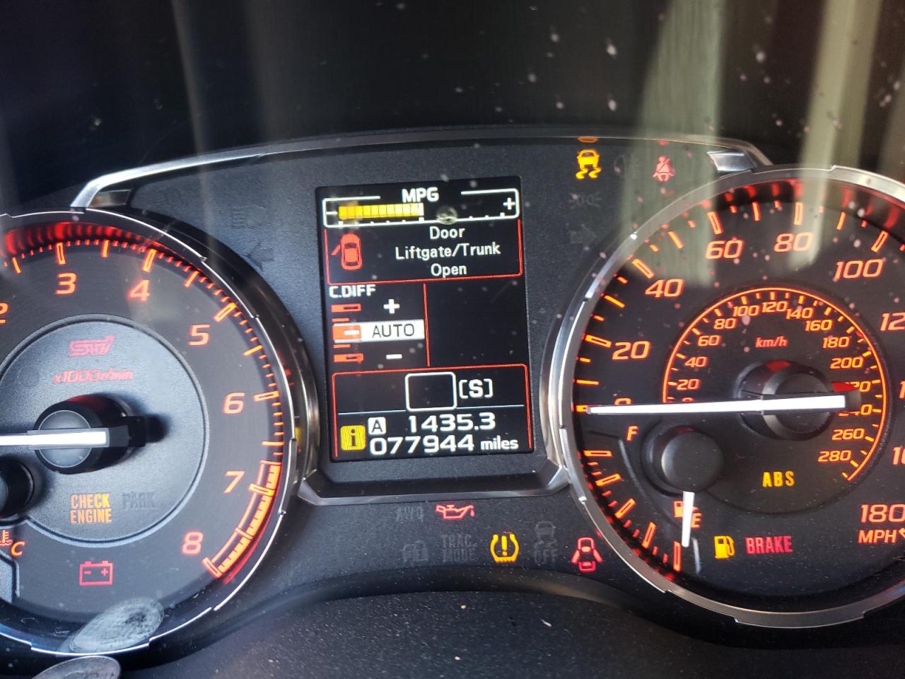 Photo 8 from auction – 2016 SUBARU WRX STI with VIN JF1VA2M67G9814722