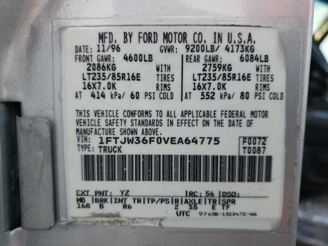 Photo 10 from auction – 1997 FORD F350 with VIN 1FTJW36F0VEA64775