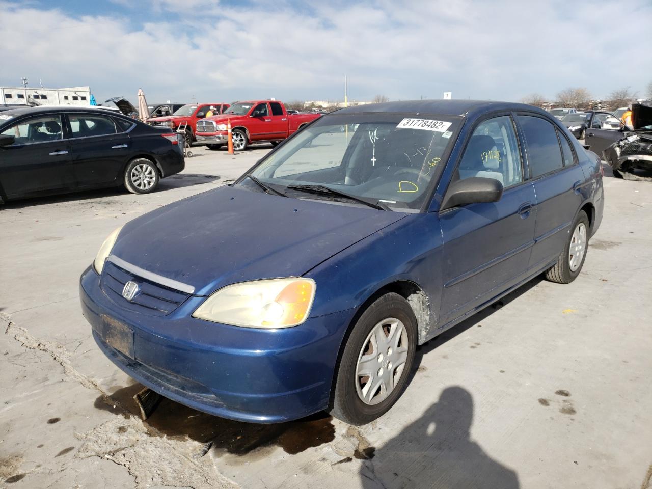 Photo 2 from auction – 2003 HONDA CIVIC EX with VIN 2HGES16543H566740