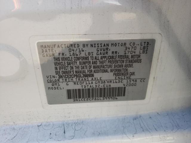 Photo 10 from auction – 2016 NISSAN VERSA NOTE with VIN 3N1CE2CP8GL399906