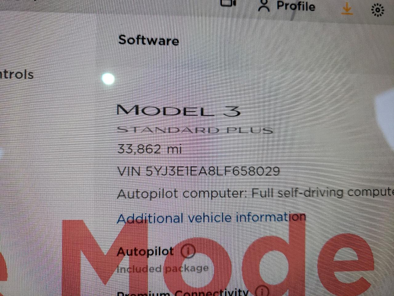 Photo 8 from auction – 2020 TESLA MODEL 3 with VIN 5YJ3E1EA8LF658029