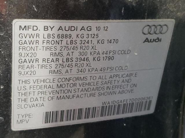 Photo 10 from auction – 2013 AUDI Q7 PRESTIG with VIN WA1DGAFE7DD006361