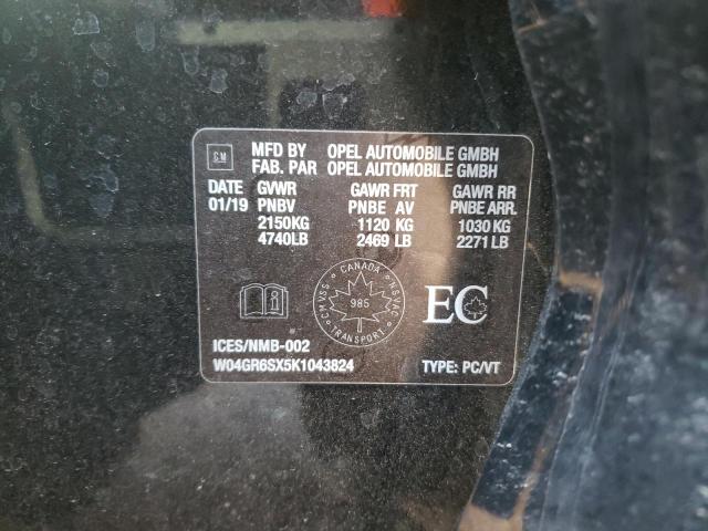 Photo 10 from auction – 2019 BUICK REGAL ESSE with VIN W04GR6SX5K1043824