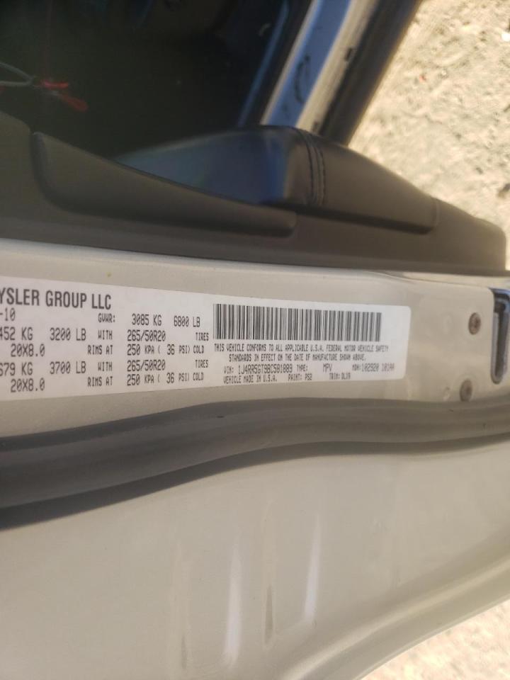 Photo 10 from auction – 2011 JEEP GRAND CHER with VIN 1J4RR5GT9BC581889