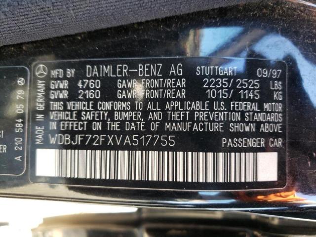 Photo 10 from auction – 1997 MERCEDES-BENZ E 420 with VIN WDBJF72FXVA517755