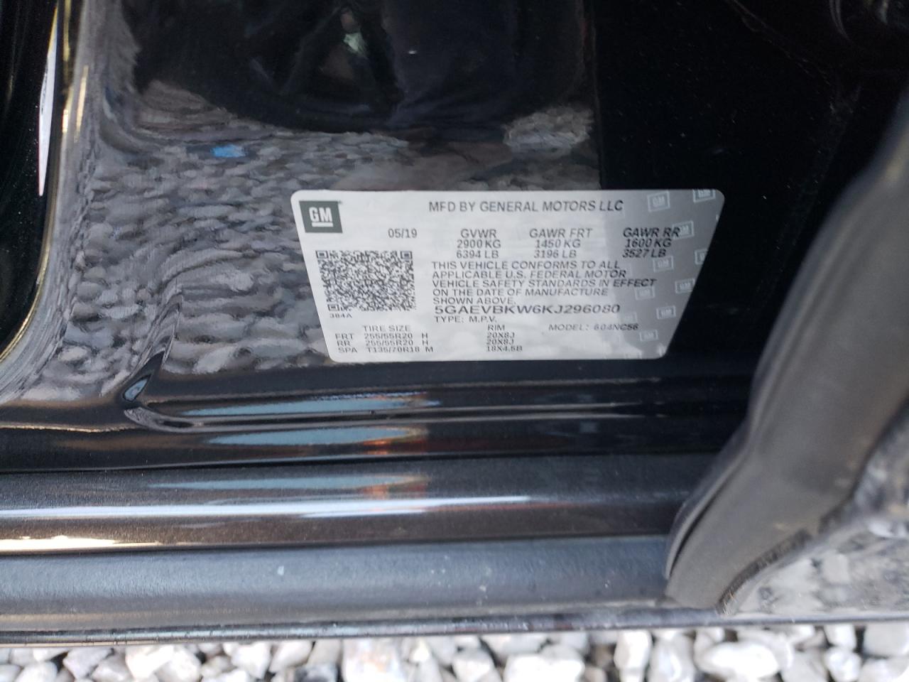 Photo 10 from auction – 2019 BUICK ENCLAVE PR with VIN 5GAEVBKW6KJ296080