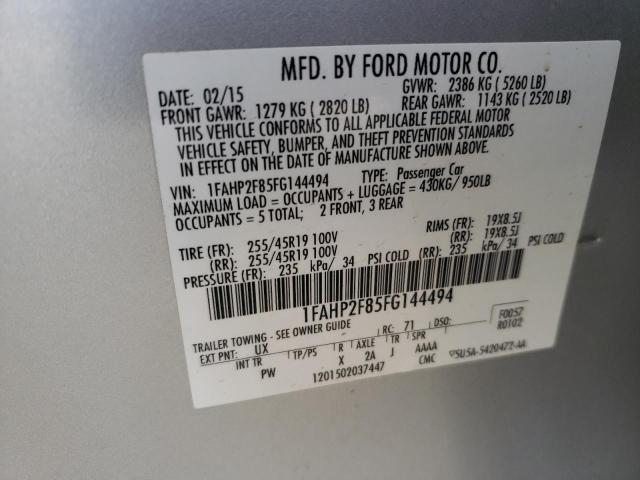 Photo 10 from auction – 2015 FORD TAURUS LIM with VIN 1FAHP2F85FG144494