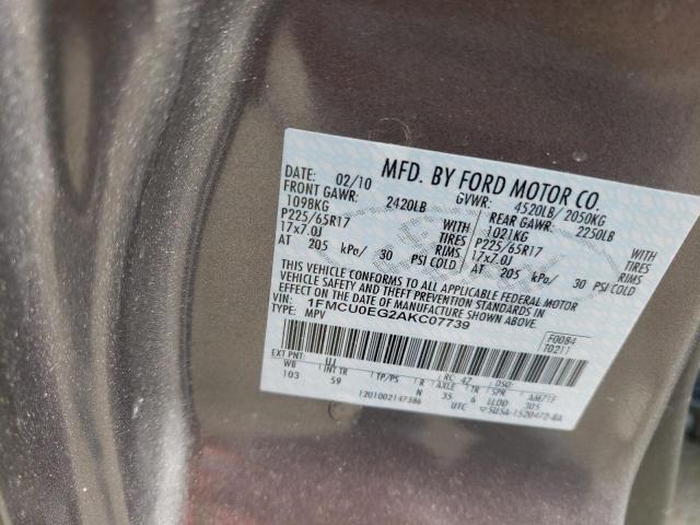 Photo 10 from auction – 2010 FORD ESCAPE LIM with VIN 1FMCU0EG2AKC07739
