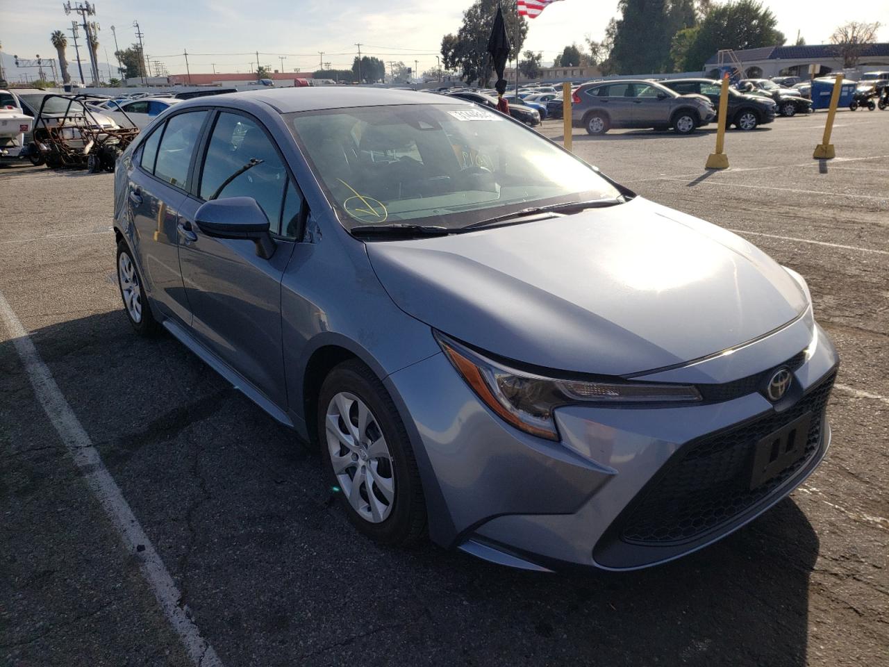 TOYOTA COROLLA LE 2021 with VIN 5YFEPMAE9MP208442 - Photo from auction