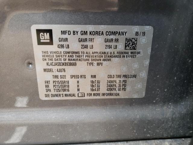 Photo 10 from auction – 2019 BUICK ENCORE PRE with VIN KL4CJASB3KB938669