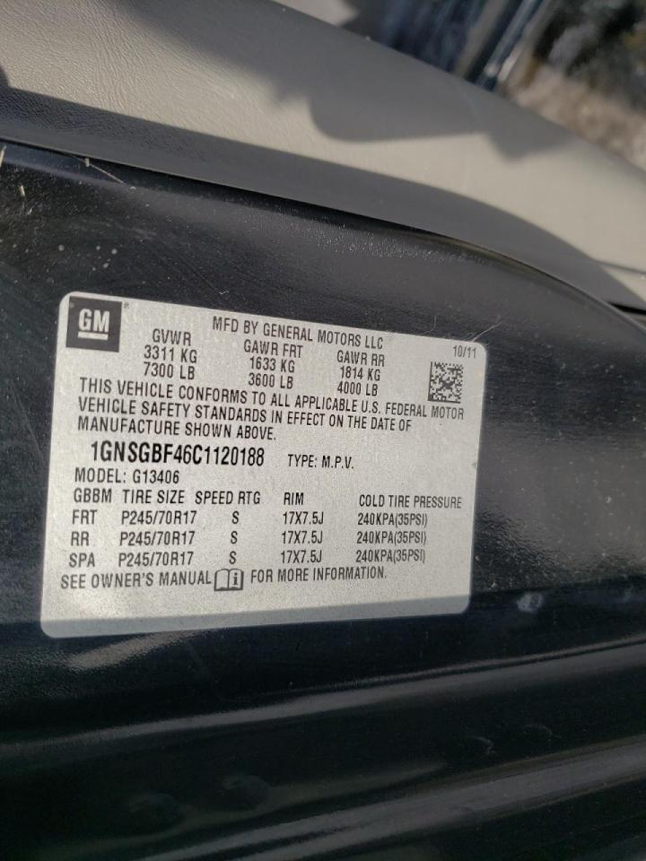 Photo 10 from auction – 2012 CHEVROLET EXPRESS G1 with VIN 1GNSGBF46C1120188