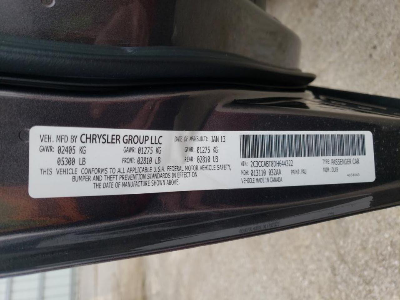 Photo 10 from auction – 2013 CHRYSLER 300 S with VIN 2C3CCABT8DH644322