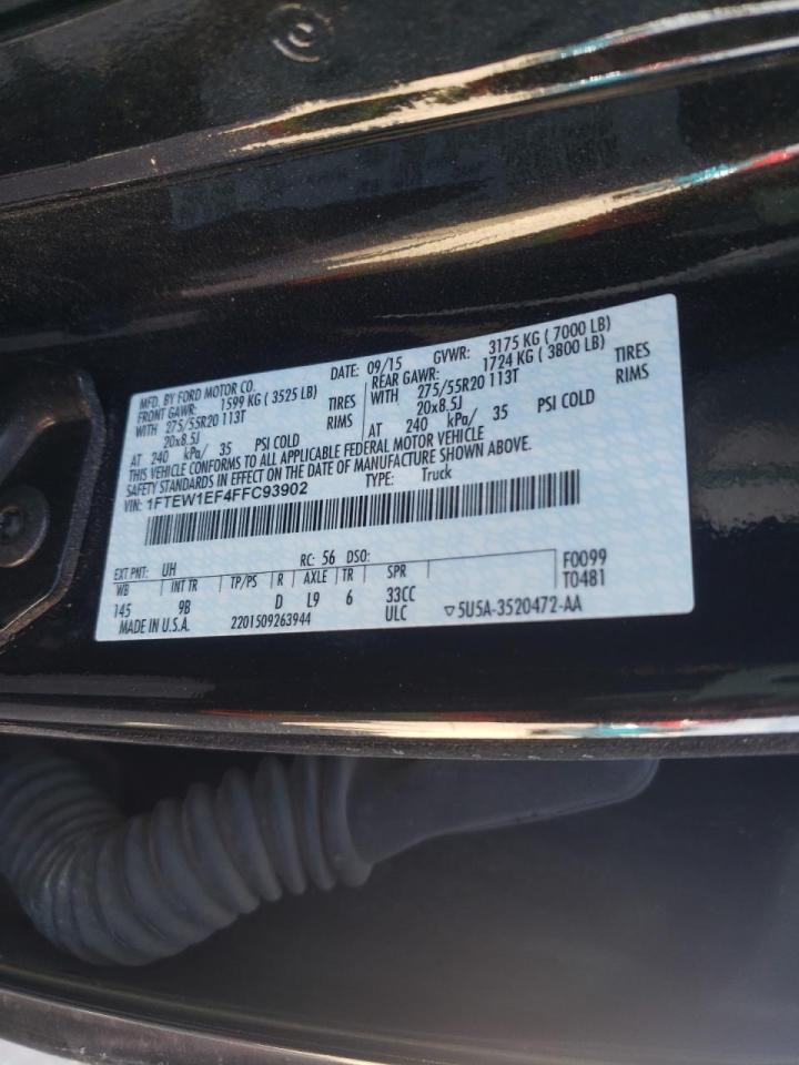 Photo 10 from auction – 2015 FORD F150 SUPER with VIN 1FTEW1EF4FFC93902
