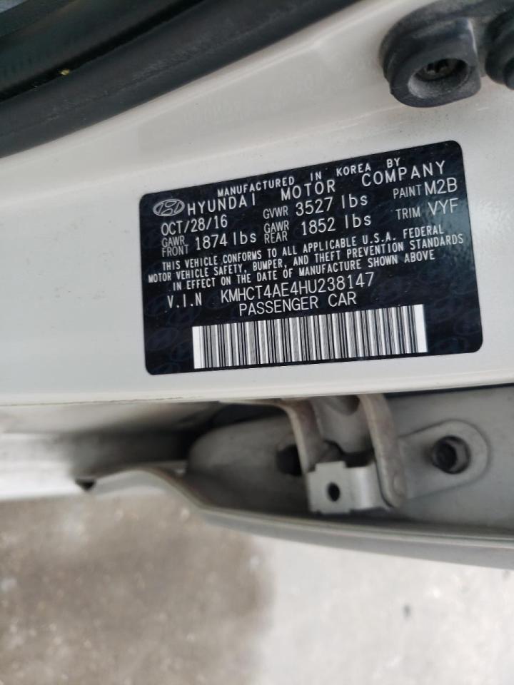 Photo 10 from auction – 2017 HYUNDAI ACCENT SE with VIN KMHCT4AE4HU238147