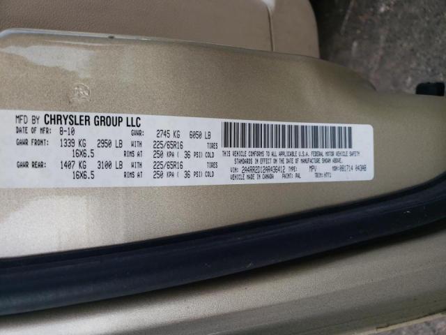 Photo 10 from auction – 2010 CHRYSLER TOWN & COU with VIN 2A4RR2D12AR436412