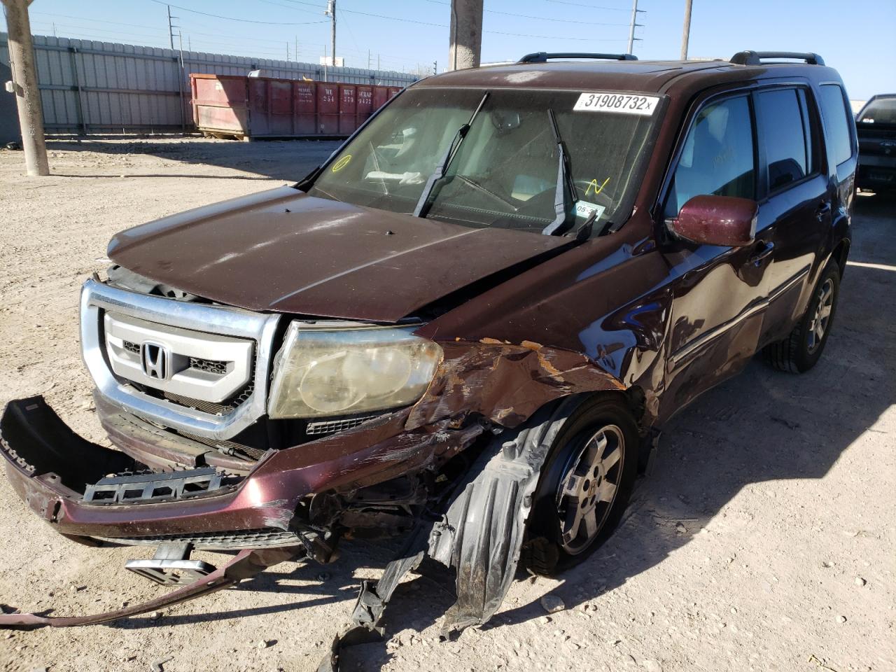 Photo 2 from auction – 2011 HONDA PILOT TOUR with VIN 5FNYF3H9XBB030200