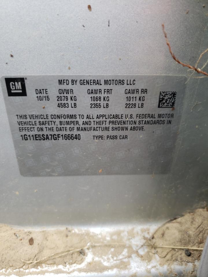 Photo 10 from auction – 2016 CHEVROLET MALIBU LIM with VIN 1G11E5SA7GF166640