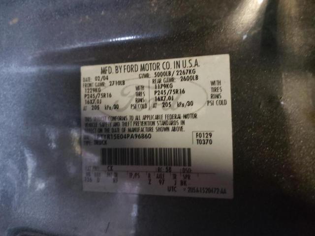 Photo 10 from auction – 2004 FORD RANGER SUP with VIN 1FTYR15E04PA96860