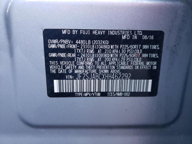 Photo 10 from auction – 2017 SUBARU FORESTER 2 with VIN JF2SJABCXHH462292