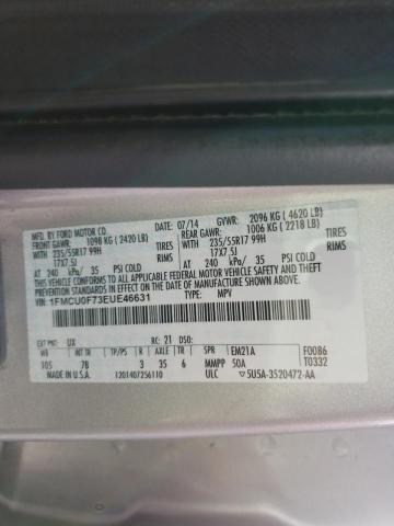 Photo 10 from auction – 2014 FORD ESCAPE S with VIN 1FMCU0F73EUE46631