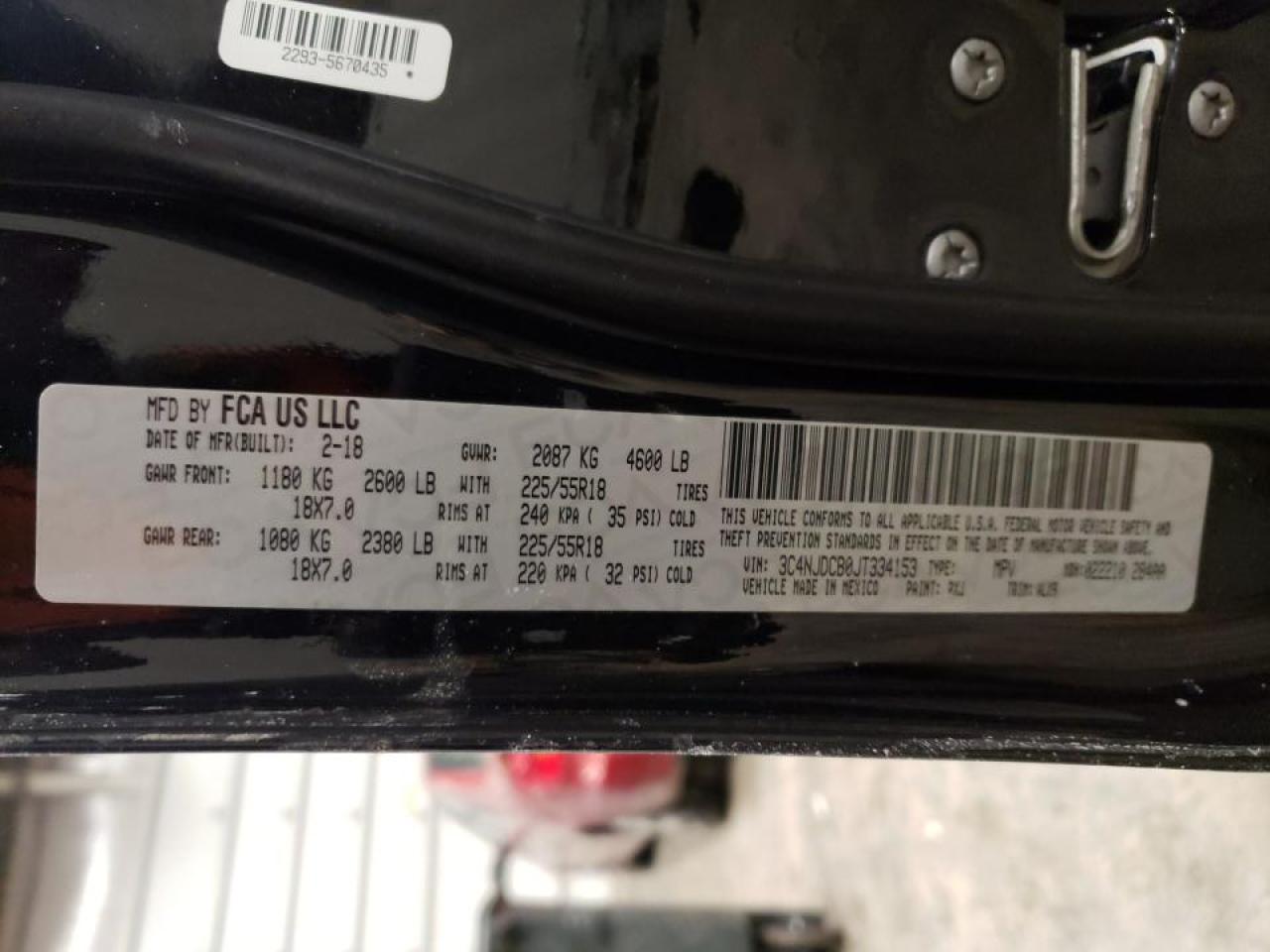 Photo 10 from auction – 2018 JEEP COMPASS LI with VIN 3C4NJDCB0JT334153