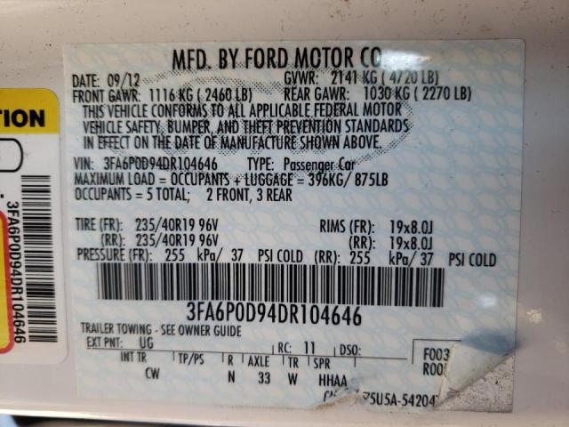 Photo 10 from auction – 2013 FORD FUSION TIT with VIN 3FA6P0D94DR104646